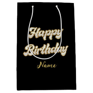 Sacola Para Presentes Média Saco de Presente Feliz Elegante Personalizado e Do