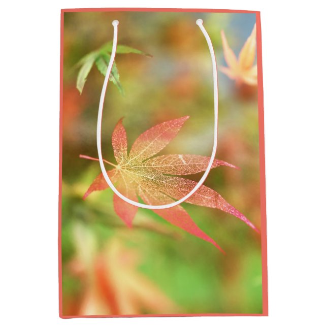 Sacola Para Presentes Média Saco de Presente Filigrana de Outono (Frente)