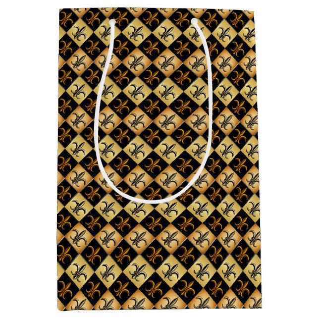 Sacola Para Presentes Média Saco de Presente Fleur De Lis (Frente)