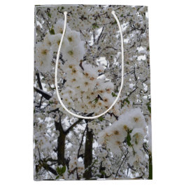 Sacola Para Presentes Média Saco de Presente Flor de Neve