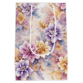 Sacola Para Presentes Média Saco de Presente Floral Pastel Para Ela
