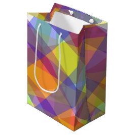Sacola Para Presentes Média Saco de Presente Geométrico Leve