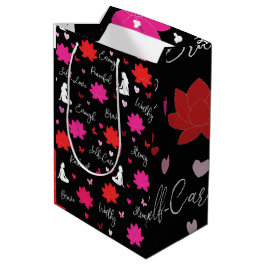 Sacola Para Presentes Média Saco de Presente Glossy Médio | Mindfulness Floral