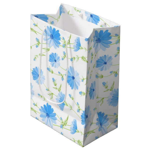 Sacola Para Presentes Média Saco de Presente Grande Floral Daisy na Moda (Frente inclinada)