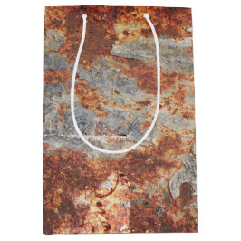 Sacola Para Presentes Média Saco de presente grunge de metal enferrujado