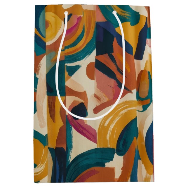 Sacola Para Presentes Média Saco de Presente Médio Abstrato (Frente)