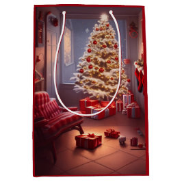 Sacola Para Presentes Média Saco de presente médio de Natal