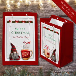 Sacola Para Presentes Média Saco de Presente Médio Gnome Feliz Natal