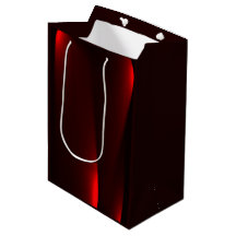 Saco de Presente Médio Luzes de Cranberry e Preto