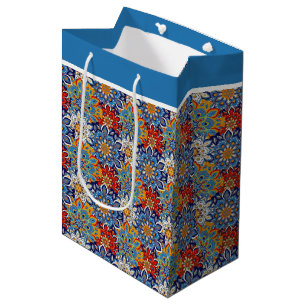 Sacola Para Presentes Média saco de presente médio mandala brilhante