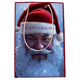 Sacola Para Presentes Média Saco de Presente Médio Papai Noel