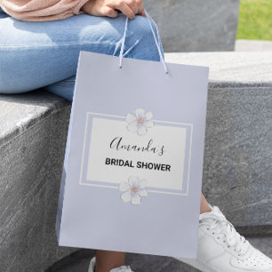 Sacola Para Presentes Média Saco de Presente Médio para Chá de Noiva com Flore