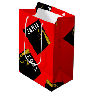 Sacola Para Presentes Média Saco de Presente Médio Vermelho para Graduação Per