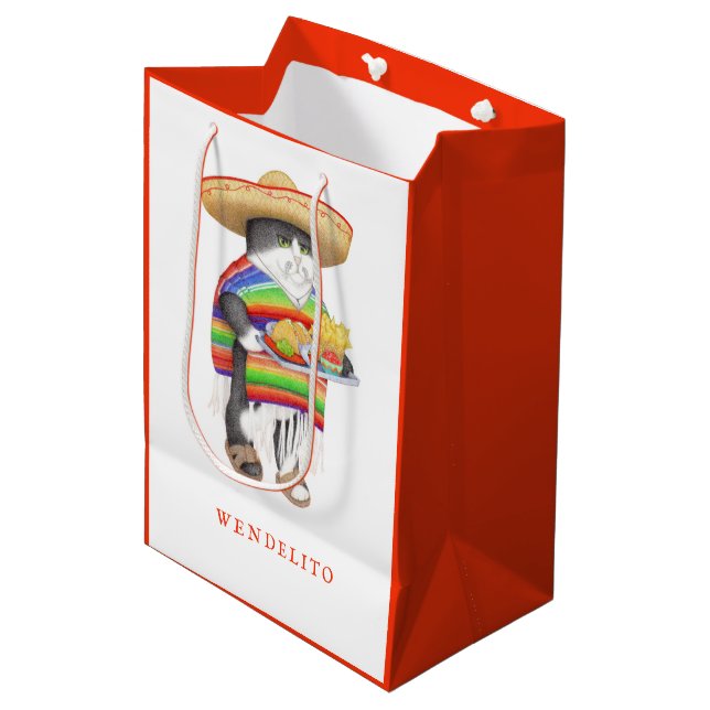 Sacola Para Presentes Média Saco de Presente Médio WENDELITO (Frente inclinada)