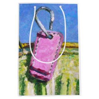 Sacola Para Presentes Média Saco de Presente Moderno Paisagem Pintada Etiqueta