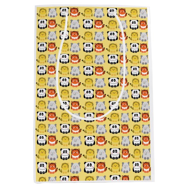 Sacola Para Presentes Média Saco de presente para animais lindos do estilo kaw (Frente)