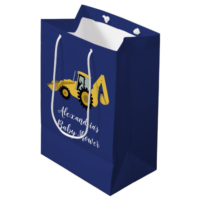 Sacola Para Presentes Média Saco de Presente para Chá de Bebê de Retroescavade (Frente inclinada)