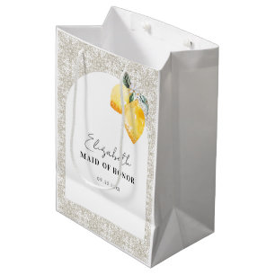 Sacola Para Presentes Média Saco de Presente para Dama de Honra com Nome de Li