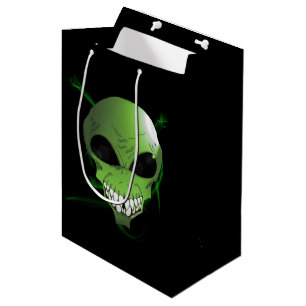 Sacola Para Presentes Média Saco de presente personalizado da Alienígena verde