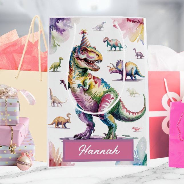 Sacola Para Presentes Média Saco de Presente Personalizado de Dinossauro para  (Criador carregado)