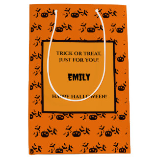 Sacola Para Presentes Média Saco de Presente Personalizado de Halloween Clássi