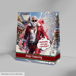 Sacola Para Presentes Média Saco de Presente Personalizado do Papai Noel Lembr
