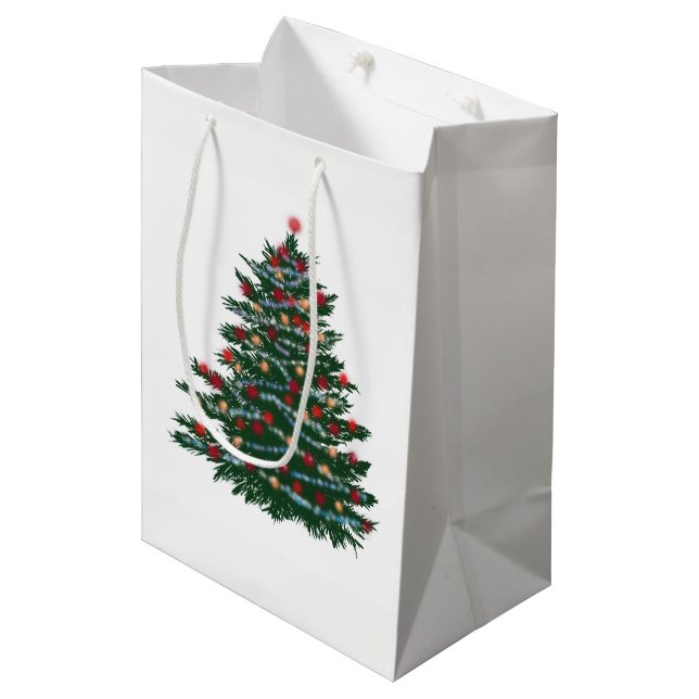 Sacola Para Presentes Média Saco de Presente Personalizado - Médio, Árvore de  (Frente inclinada)