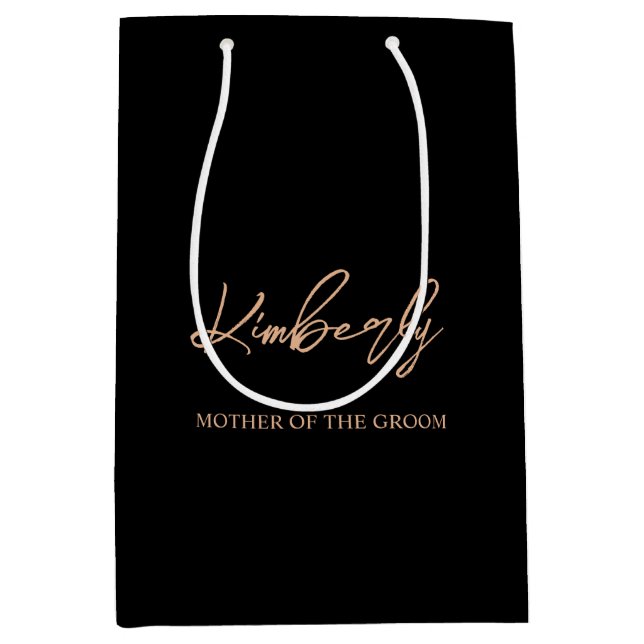 Sacola Para Presentes Média Saco de Presente Personalizado para Noivos com Nom (Frente)