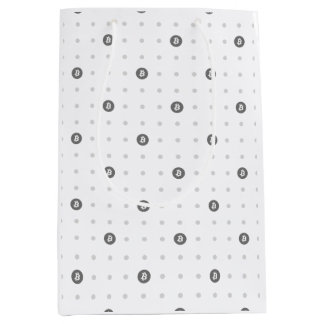 Sacola Para Presentes Média Saco de Presente Pontos Polka Bitcoin (Médio)