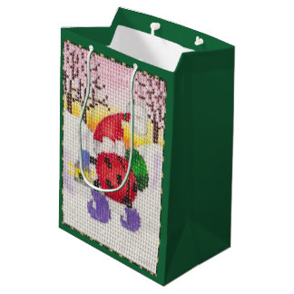 Sacola Para Presentes Média Saco de presente Santa Beetle
