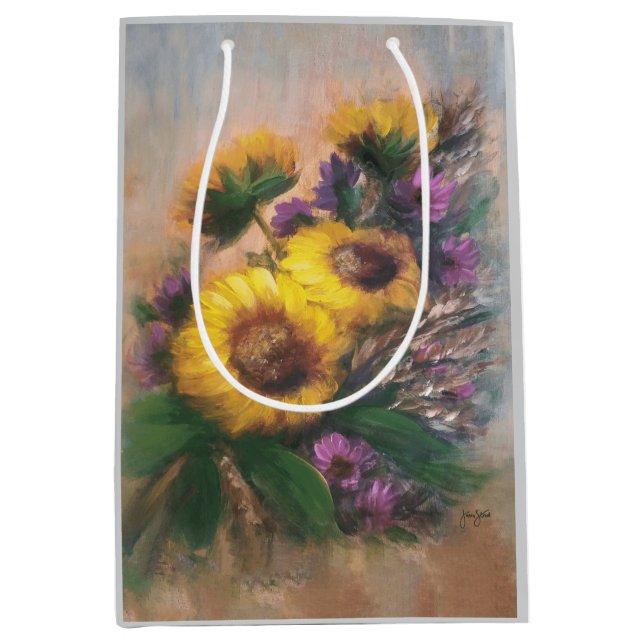 Sacola Para Presentes Média Saco de presente Sunflower Breeze Médio (Frente)