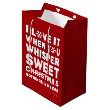 Saco de Presente Vermelho e Branco de Natal Modern