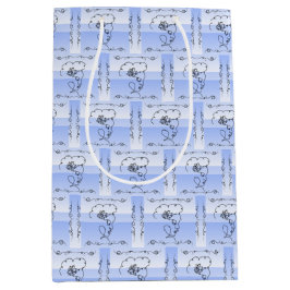 Sacola Para Presentes Média Saco de Presente Vertical Periwinkle de Beleza Flu