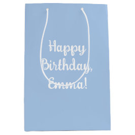 Sacola Para Presentes Média Saco de presentes azul francês personalizado