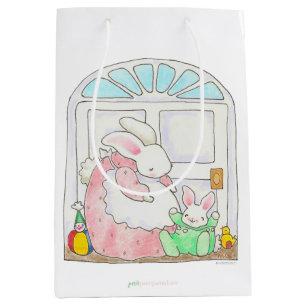 Sacola Para Presentes Média Saco de presentes da mamãe e do bebê Bunny