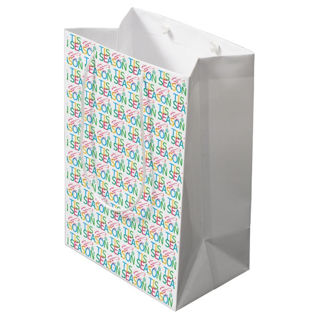 Sacola Para Presentes Média Saco de Presentes da Temporada (Verso inclinado)