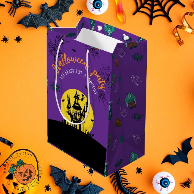 Sacola Para Presentes Média 🎃 Saco de presentes de Dia das Bruxas 🛍 (Gift bag
)