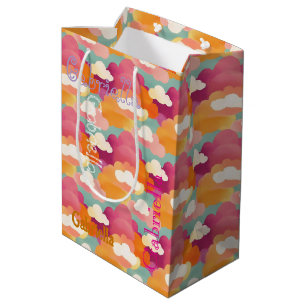 Sacola Para Presentes Média Saco de presentes para cores aquáticas felizes per