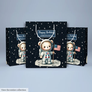 Sacola Para Presentes Média Saco de presentes personalizado com tema de urso e