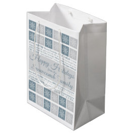 Sacola Para Presentes Média Saco de presentes personalizado "Feriados Felizes"