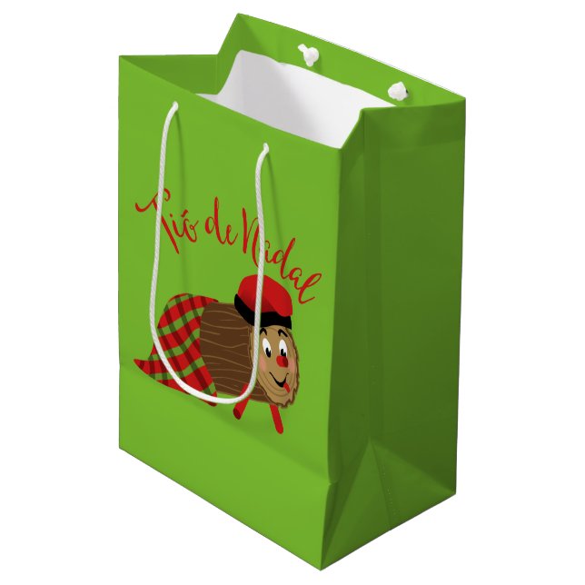 Sacola Para Presentes Média Saco de Tio De Nadal Presente (Frente inclinada)