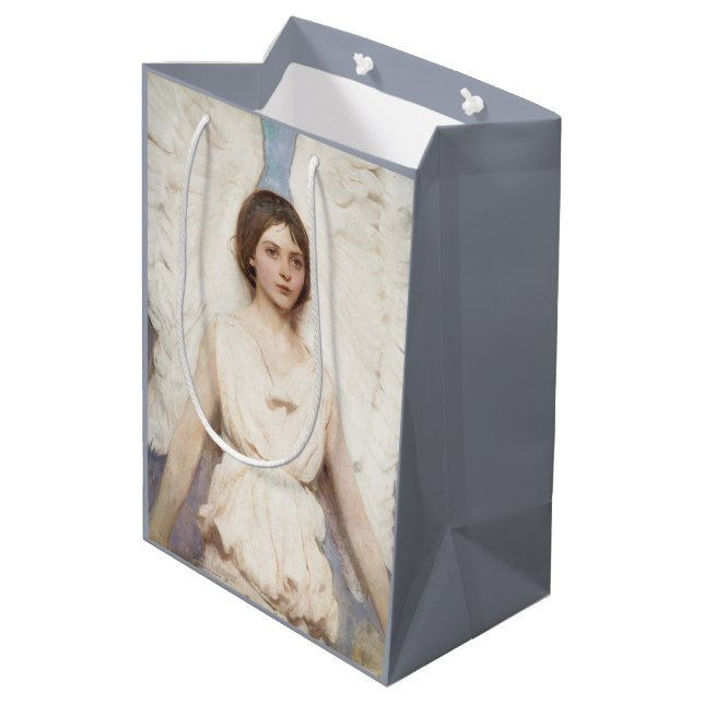 Sacola Para Presentes Média Saco do presente da arte do anjo de Thayer (Verso inclinado)