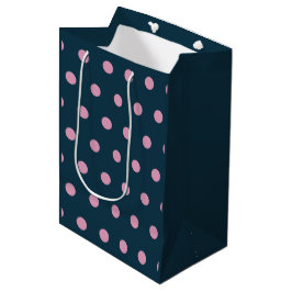 Sacola Para Presentes Média Saco do presente da bolinhas (Azul e Rosa Suave da