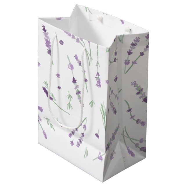 Sacola Para Presentes Média Saco do presente da lavanda - Médio (Frente inclinada)