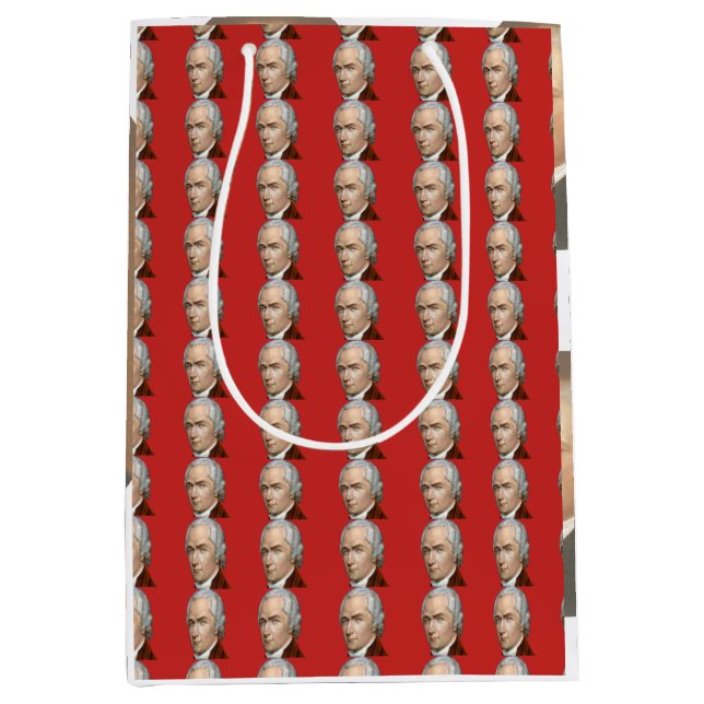 Sacola Para Presentes Média Saco do presente de Alexander Hamilton (Frente)