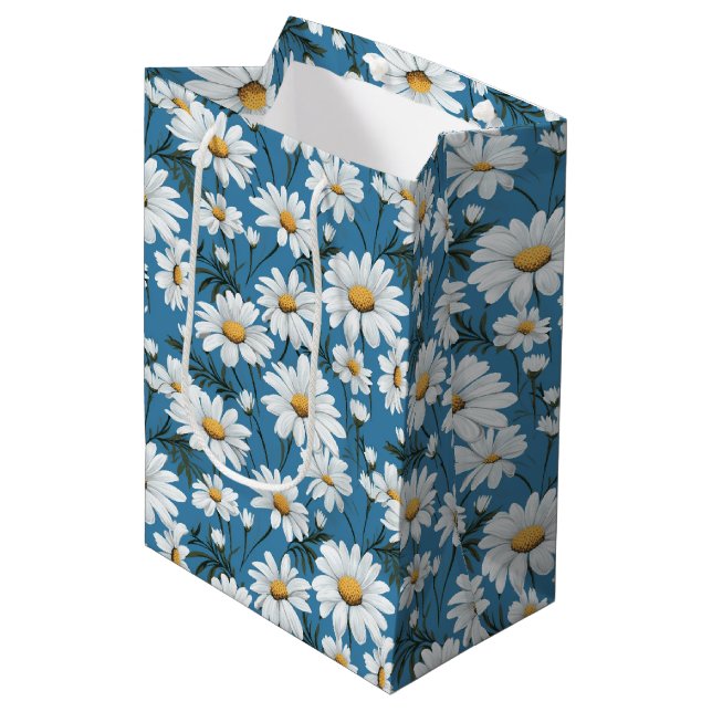 Sacola Para Presentes Média Saco do Presente de Impressão Floral (Frente inclinada)