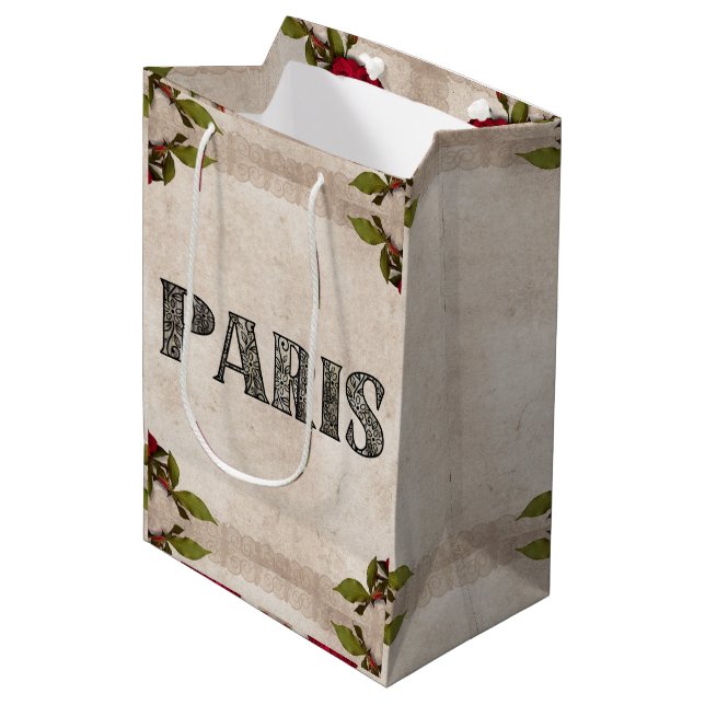 Sacola Para Presentes Média Saco do Presente de Paris (Frente inclinada)