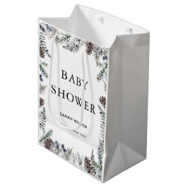 Sacola Para Presentes Média Saco do presente do Chá de fraldas de inverno