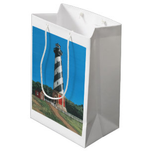 Sacola Para Presentes Média Saco do presente do farol de Hatteras do cabo