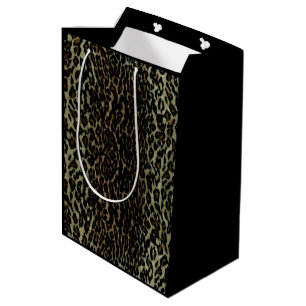 Sacola Para Presentes Média Saco do presente do meio de impressão do leopardo